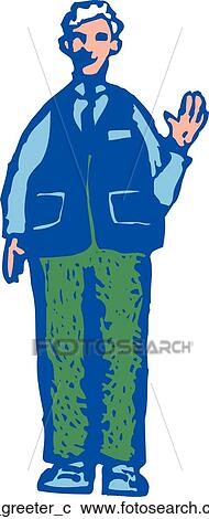 Greeter View Large Clip Art Graphic Clipart - Greeter. Fotosearch