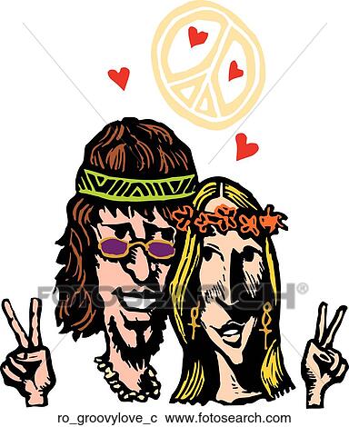 Groovy Love View Large Clip Art Graphic Clipart - Groovy Love. Fotosearch