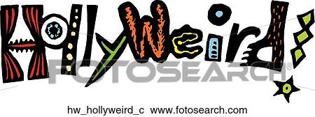 Clipart - hollyweird. Fotosearch