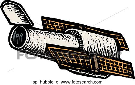 Hubble Telescope View Large Clip Art Graphic Clipart - Hubble Telescope. Fotosearch