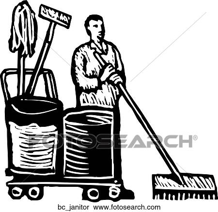 Clipart - Janitor. Fotosearch