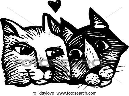 Kitty Love View Large Clip Art Graphic Clipart - Kitty Love. Fotosearch