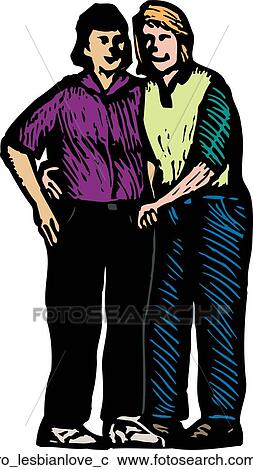 Clipart - Lesbian Love. Fotosearch