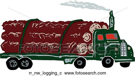 Clipart - logging. Fotosearch