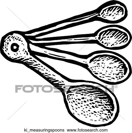 Clip Art - Measuring Spoons. Fotosearch