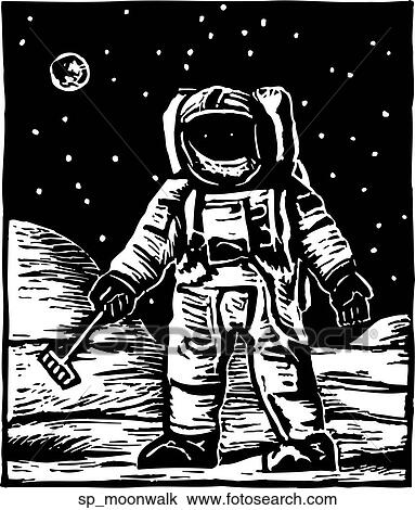 Moon Walk View Large Clip Art Graphic Clipart - Moon Walk. Fotosearch