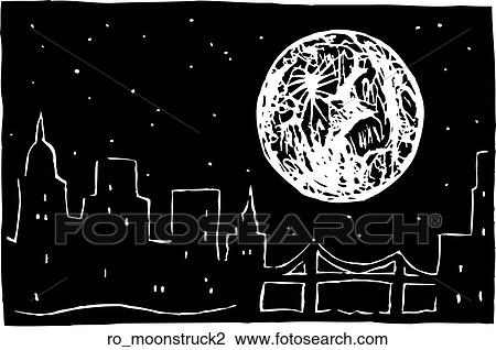 Clipart - Moonstruck 2. Fotosearch