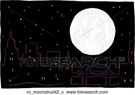 Clipart - Moonstruck 2. Fotosearch