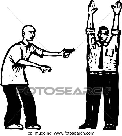 Clipart - mugging. Fotosearch