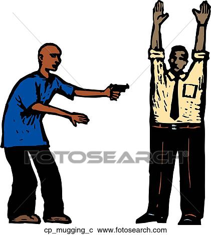 Clipart - mugging. Fotosearch