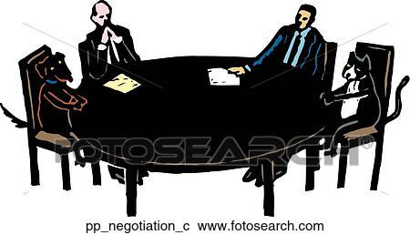 Clipart - Negotiation. Fotosearch