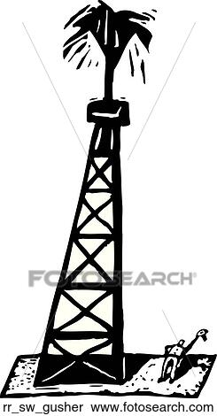 oil gusher View Large Clip Art Graphic Clipart - oil gusher. Fotosearch