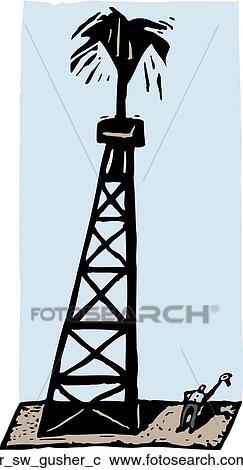 Clipart - oil gusher. Fotosearch