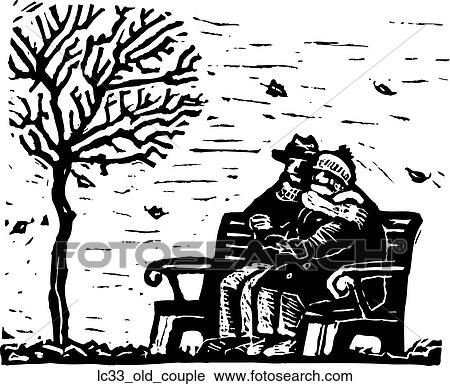Old Couple View Large Clip Art Graphic Clipart - Old Couple. Fotosearch
