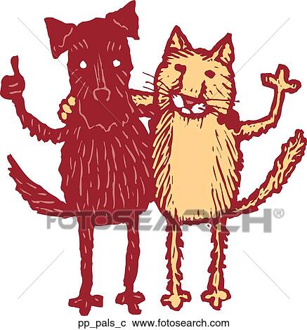 Clipart - Pals. Fotosearch