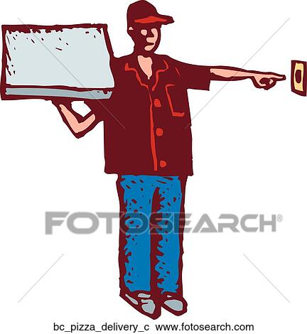 Pizza Delivery View Large Clip Art Graphic Clipart - Pizza Delivery. Fotosearch