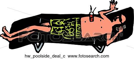 Clipart - poolside deal. Fotosearch