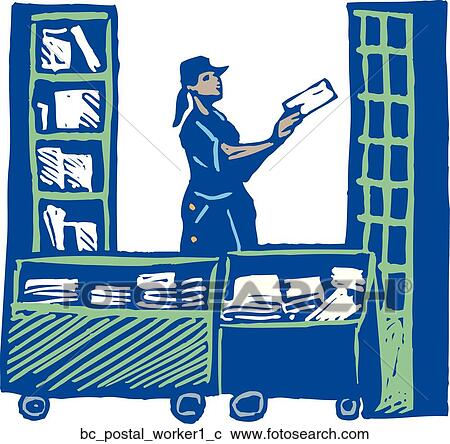 Postal Worker 1 View Large Clip Art Graphic Clipart - Postal Worker 1. Fotosearch