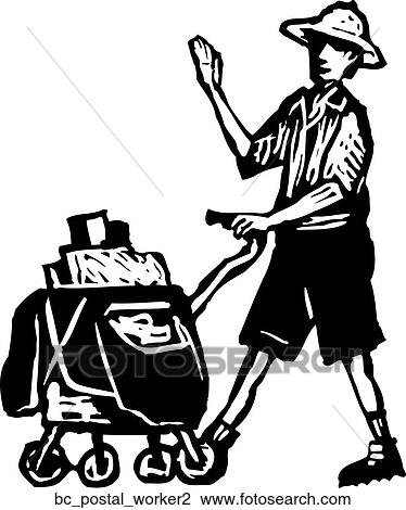 Clipart - Postal Worker 2. Fotosearch