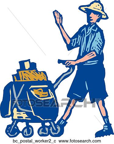 Clipart - Postal Worker 2. Fotosearch