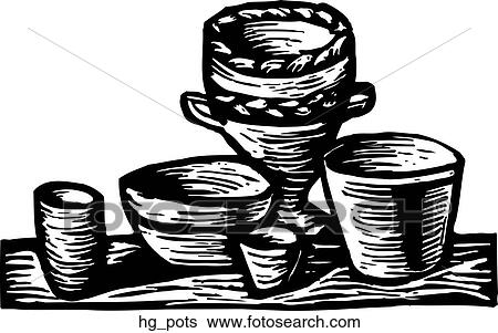 Pots View Large Clip Art Graphic Clip Art - Pots. Fotosearch