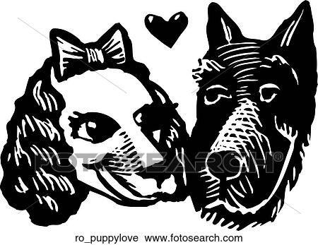 Clipart - Puppy Love. Fotosearch