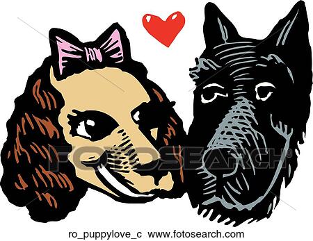 Clipart - Puppy Love. Fotosearch