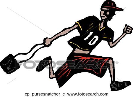 purse snatcher View Large Clip Art Graphic Clipart - purse snatcher. Fotosearch