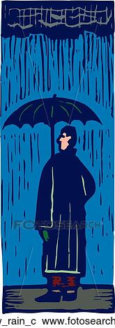 Clipart - rain. Fotosearch