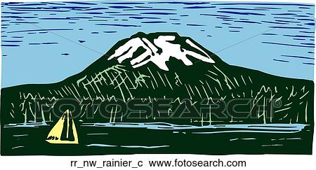 Clipart - rainier. Fotosearch