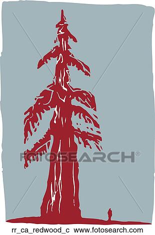 Clipart - redwood. Fotosearch