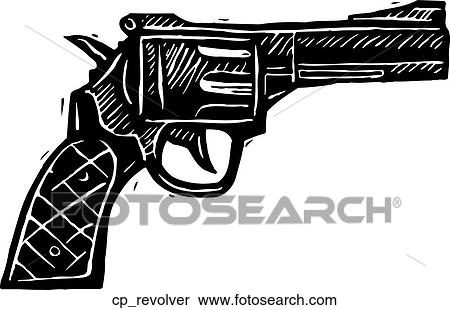 revolver View Large Clip Art Graphic Clipart - revolver. Fotosearch