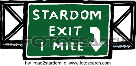 Clipart - road to stardom. Fotosearch