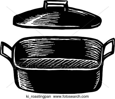 Roasting Pan View Large Clip Art Graphic Clipart - Roasting Pan. Fotosearch