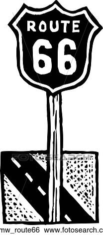 Clip Art - route 66. Fotosearch