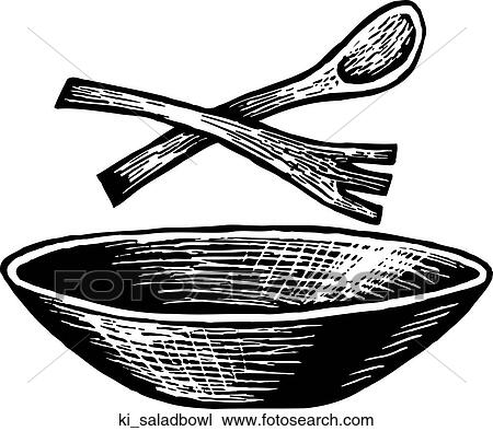 Clipart - Salad Bowl. Fotosearch