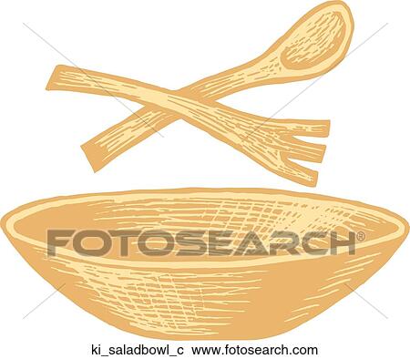 Clipart - Salad Bowl. Fotosearch