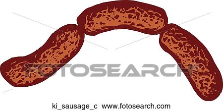 Sausage Griner View Large Clip Art Graphic Clipart - Sausage Griner. Fotosearch