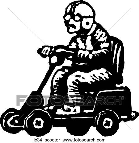 Scooter View Large Clip Art Graphic Clipart - Scooter. Fotosearch