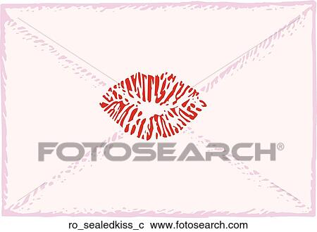 Sealed with a Kiss View Large Clip Art Graphic Clipart - Sealed with a Kiss. Fotosearch