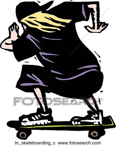 Clipart - Skateboarding. Fotosearch
