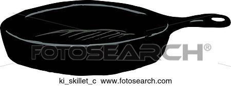 Skillet View Large Clip Art Graphic Clipart - Skillet. Fotosearch