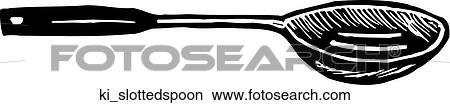 Clipart - Slotted Spoon. Fotosearch