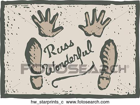 Clipart - star prints. Fotosearch