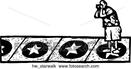 Clipart - star walk. Fotosearch