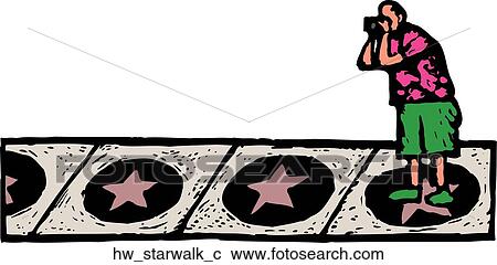 Clipart - star walk. Fotosearch