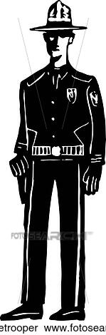 Clipart - state trooper. Fotosearch