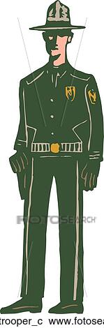 Clipart - state trooper. Fotosearch
