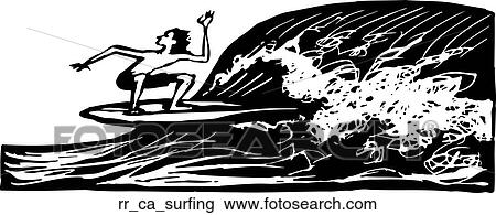 Clipart - surfing. Fotosearch