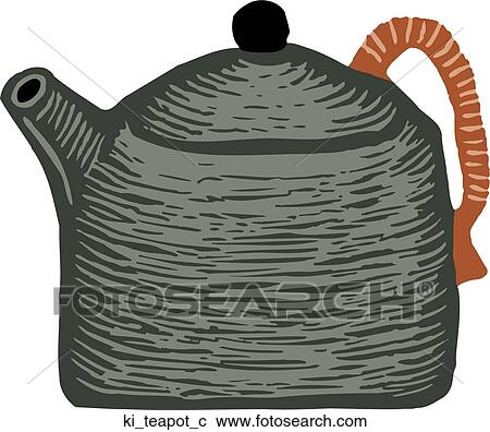Teapot View Large Clip Art Graphic Clipart - Teapot. Fotosearch